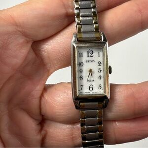 Seiko solar watch tank watch water resistant